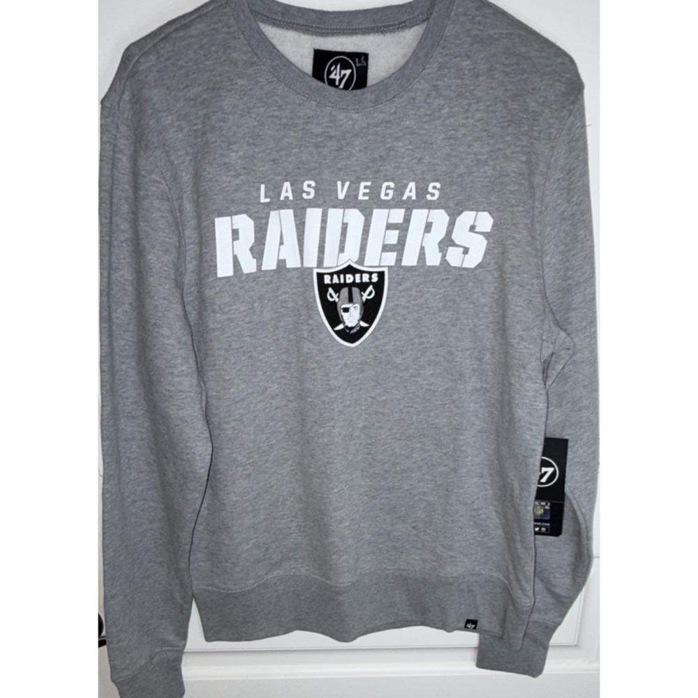 '47 Las Vegas Raiders NFL Football Crewneck Sweatshirt Gray Medium Fan Apparel